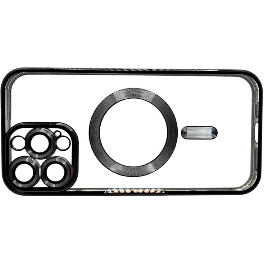 Чехол BECOVER TPU Chrome Case MagSafe для Apple iPhone 16 Pro Black (712080) Тип чехол-накладка