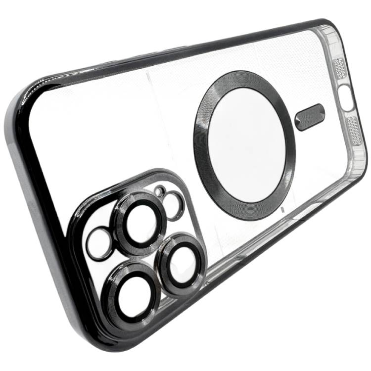 Чехол BECOVER TPU Chrome Case MagSafe для Apple iPhone 16 Pro Black (712080) Цвет черный