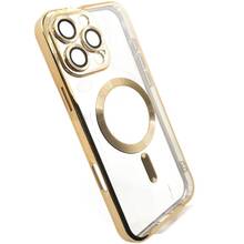 Чохол BECOVER TPU Chrome Case MagSafe для Apple iPhone 16 Pro Gold (712081)