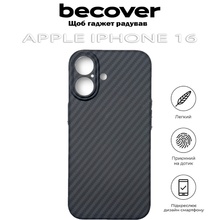 Чехол BECOVER Carbonite Case MagSafe для Apple iPhone 16 Black (712067)
