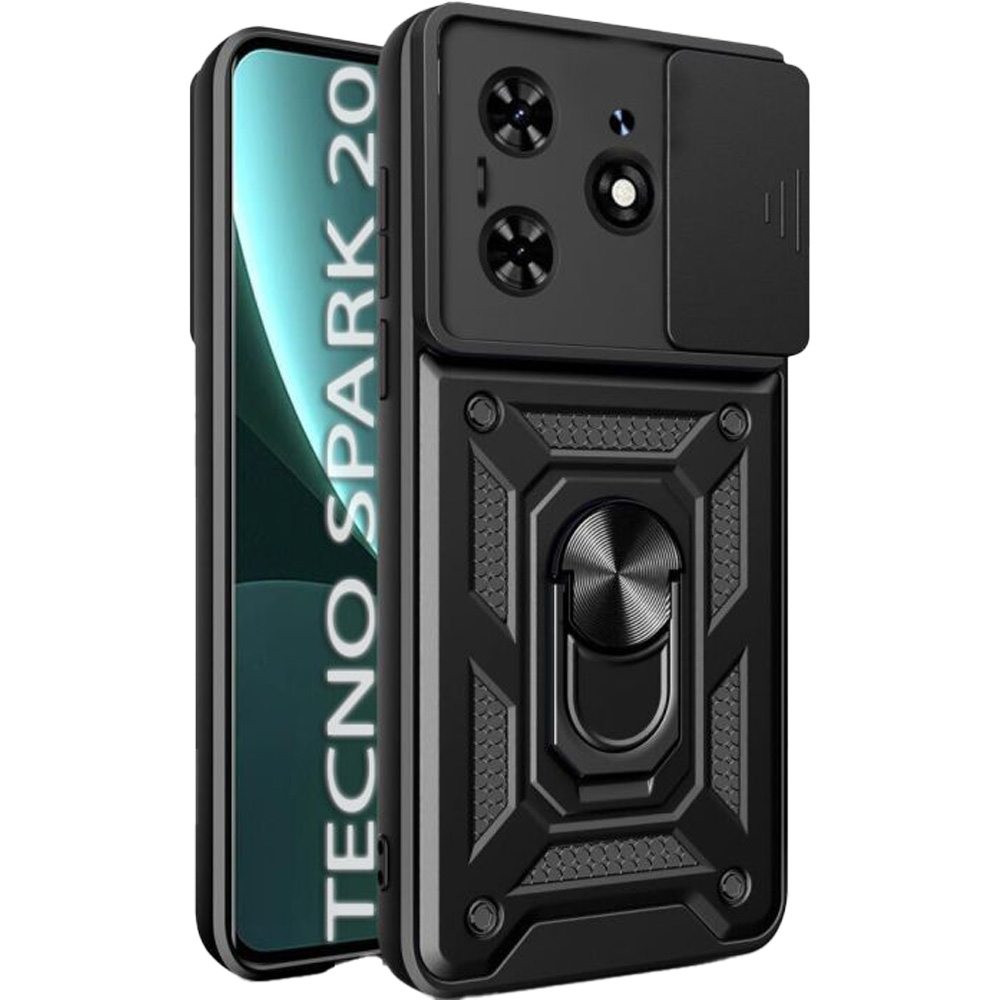 Чехол BECOVER Military для Tecno Spark 20 KJ5n Black (712168) Материал силикон
