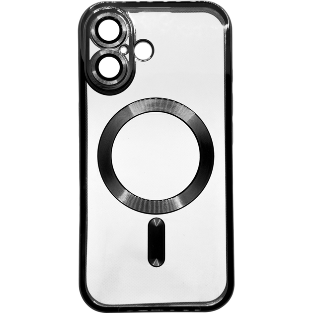Чехол BECOVER Chrome Case MagSafe для Apple iPhone 16 Black (712070) Чехол BECOVER Chrome Case MagSafe для Apple iPhone 16 Black (712070)