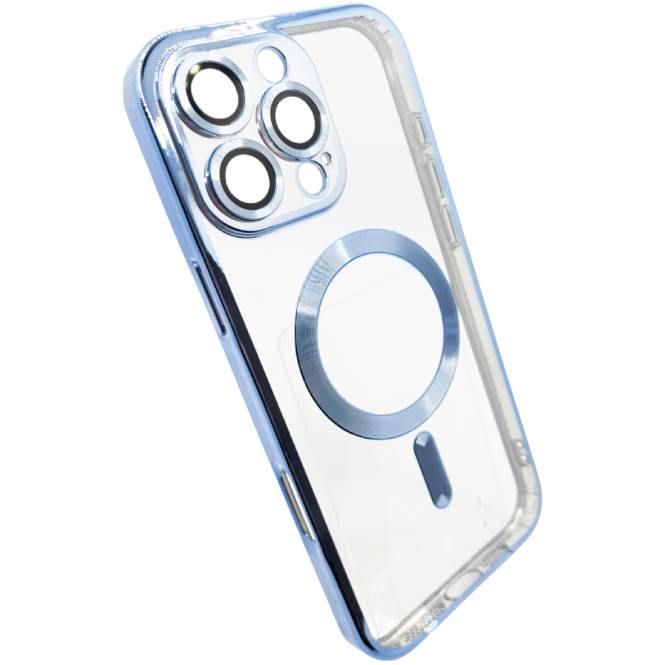 Чехол BECOVER TPU Chrome Case (MagSafe) для Apple iPhone 16 Pro Sierra Blue (712082) Материал полиуретан