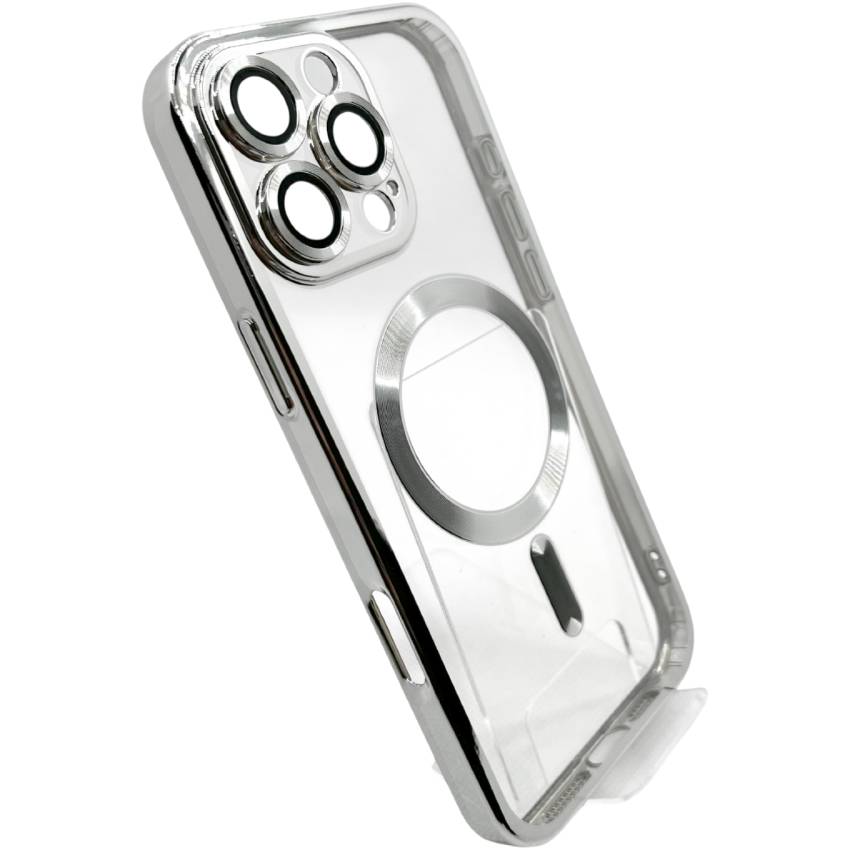 Чехол BECOVER TPU Chrome Case MagSafe для Apple iPhone 16 Pro Silver (712083) Цвет серый