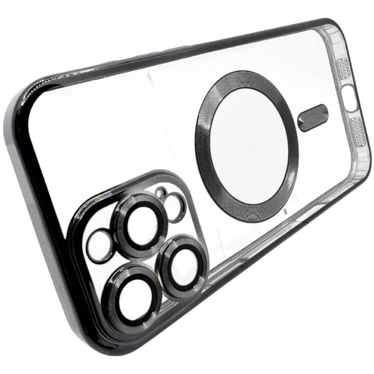 Чехол BECOVER TPU Chrome Case MagSafe для Apple iPhone 16 Pro Max Black (712085) Тип чехол-накладка