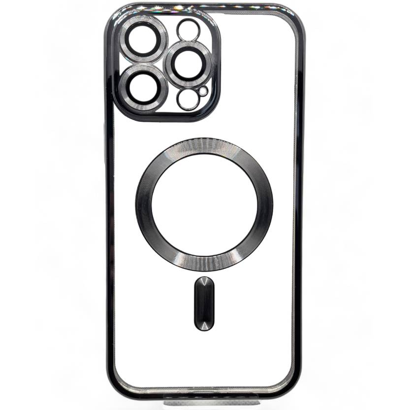 Чехол BECOVER TPU Chrome Case MagSafe для Apple iPhone 16 Pro Max Black (712085)