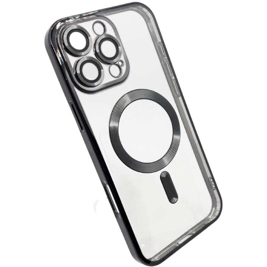 Чехол BECOVER TPU Chrome Case MagSafe для Apple iPhone 16 Pro Max Black (712085) Цвет черный