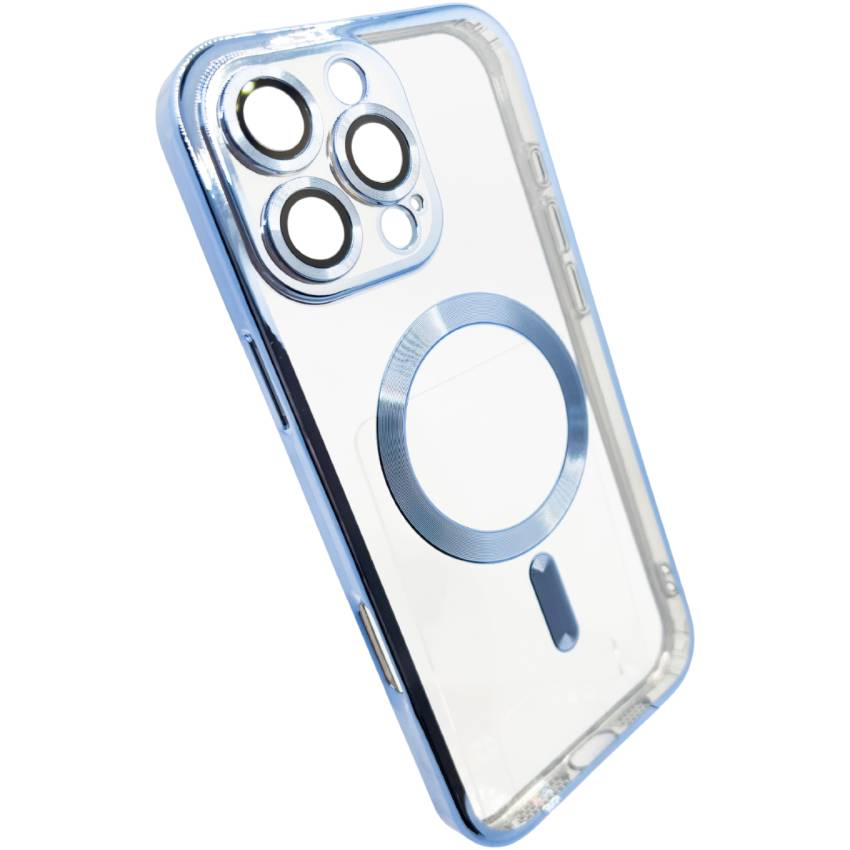 Чехол BECOVER TPU Chrome Case MagSafe для Apple iPhone 16 Pro Max Sierra Blue (712087) Материал полиуретан