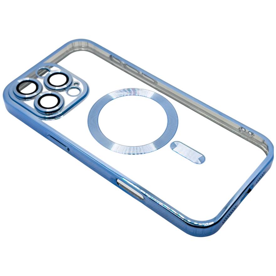 Чехол BECOVER TPU Chrome Case MagSafe для Apple iPhone 16 Pro Max Sierra Blue (712087) Тип чехол-накладка