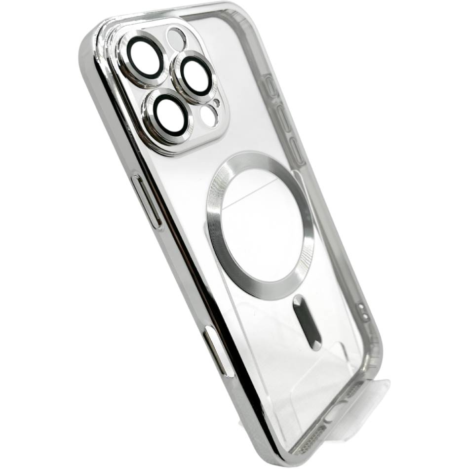 Чехол BECOVER TPU Chrome Case MagSafe для Apple iPhone 16 Pro Max Silver (712088) Тип чехол-накладка