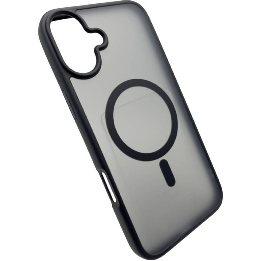 Чехол BECOVER Metal Buttons Case MagSafe для Apple iPhone 16 Black (712090) Цвет черный