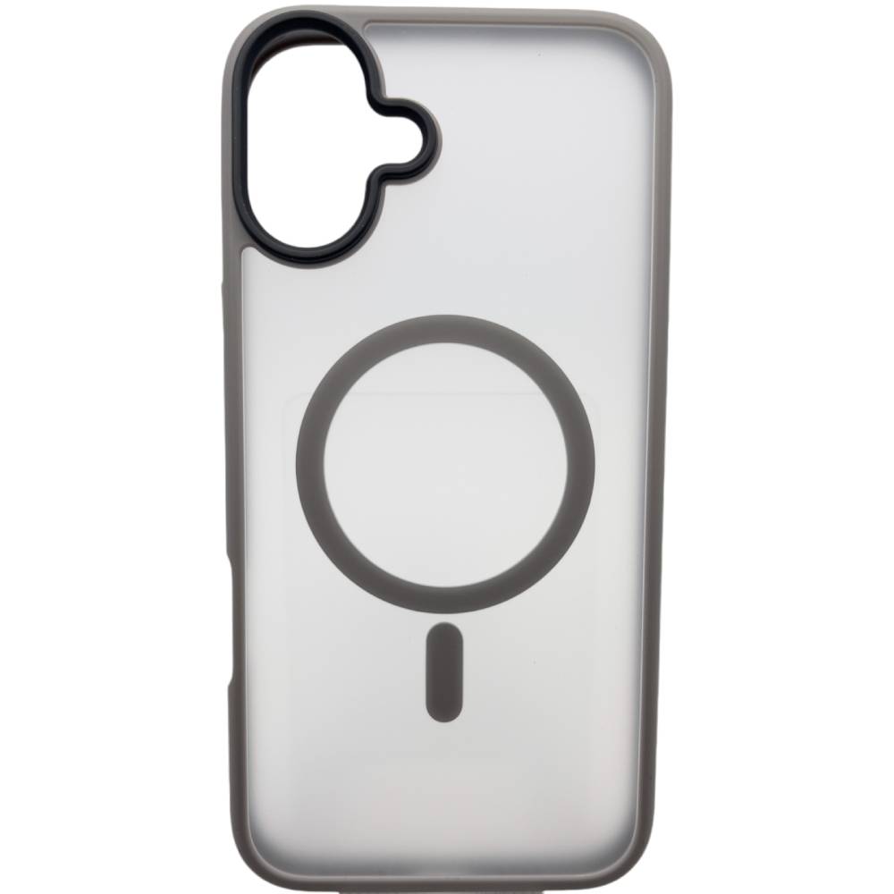Чохол BECOVER Metal Buttons Case MagSafe для Apple iPhone 16 Gray (712092) Тип чохол-накладка