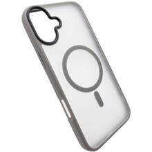 Чохол BECOVER Metal Buttons Case MagSafe для Apple iPhone 16 Gray (712092)