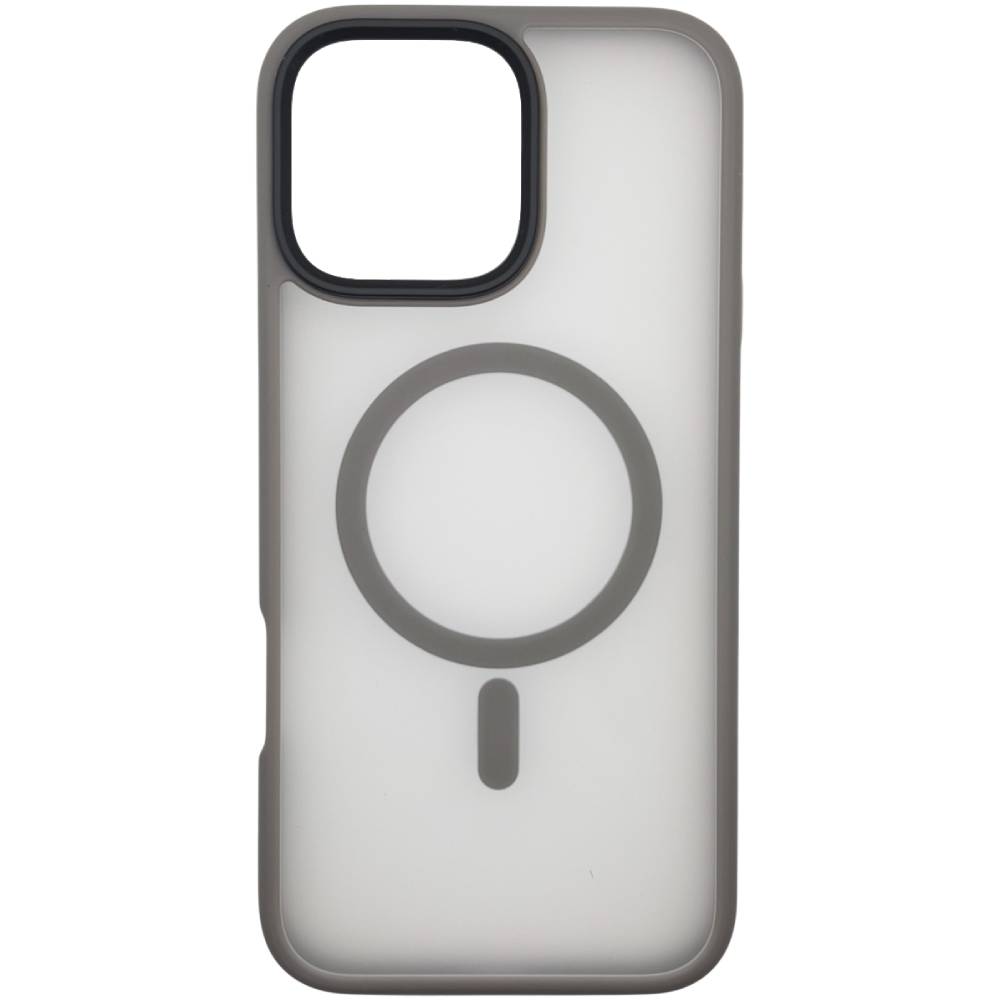 Чехол BECOVER Metal Buttons Case MagSafe для Apple iPhone 16 Pro Gray (712098) Чехол BECOVER Metal Buttons Case MagSafe для Apple iPhone 16 Pro Gray (712098)