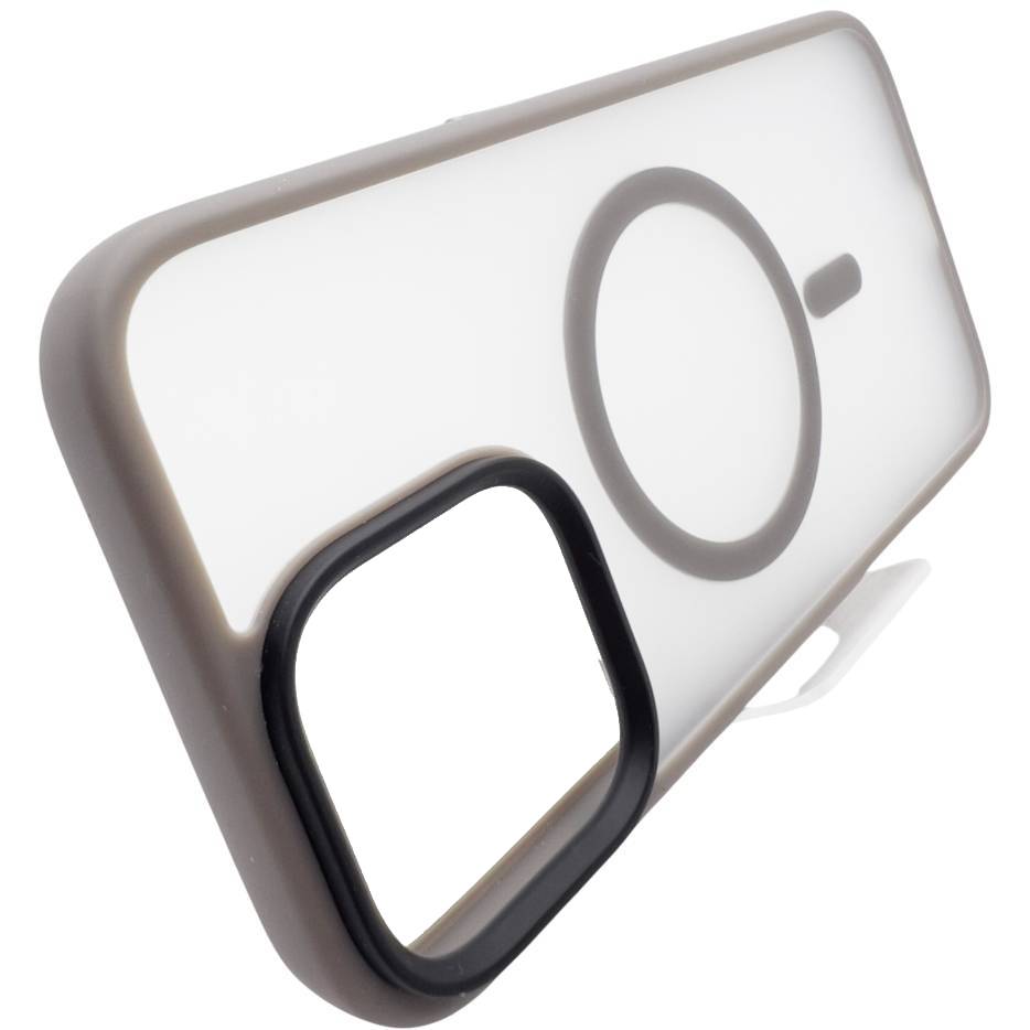 Чехол BECOVER Metal Buttons Case MagSafe для Apple iPhone 16 Pro Gray (712098) Цвет серый