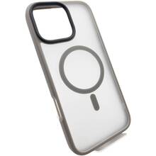 Чехол BECOVER Metal Buttons Case MagSafe для Apple iPhone 16 Pro Gray (712098)
