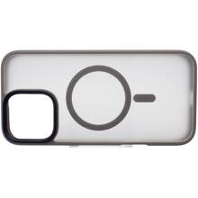 Чехол BECOVER Metal Buttons Case MagSafe для Apple iPhone 16 Pro Gray (712098)