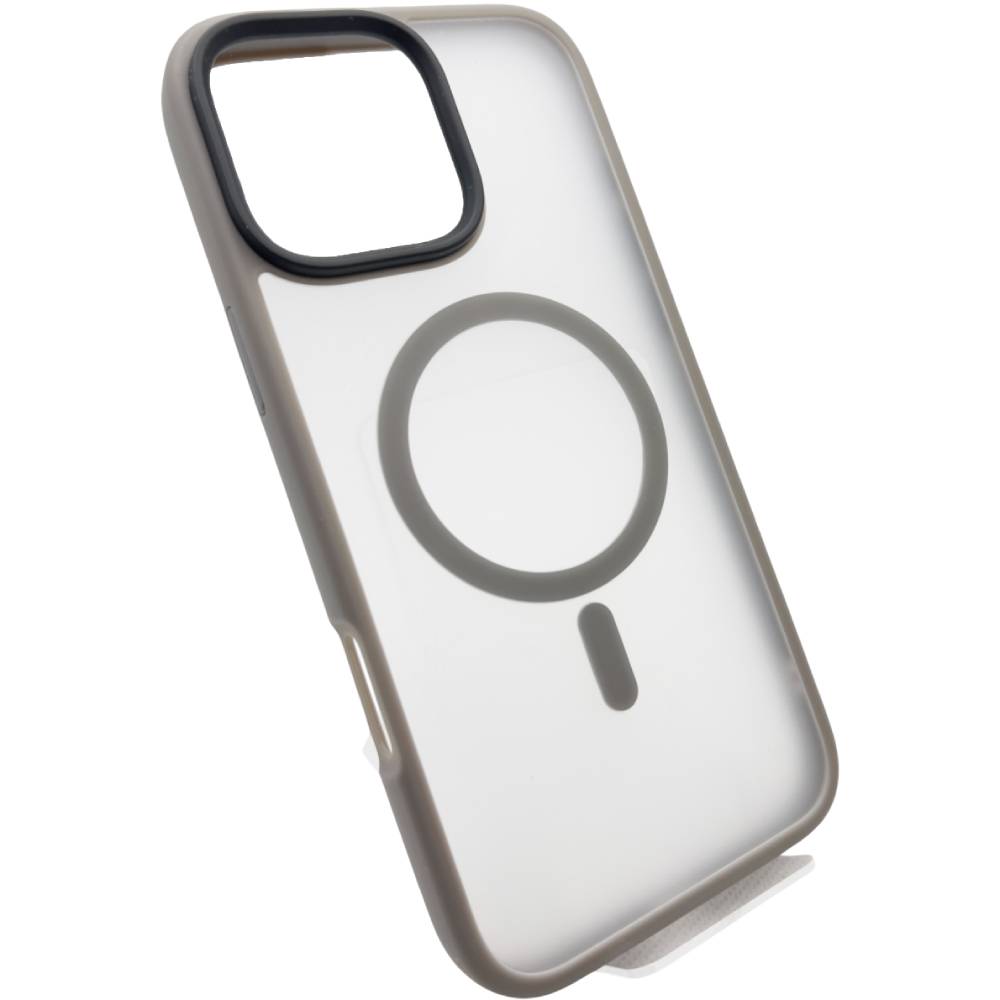 Чехол BECOVER Metal Buttons Case MagSafe для Apple iPhone 16 Pro Max Gray (712101) Цвет серый