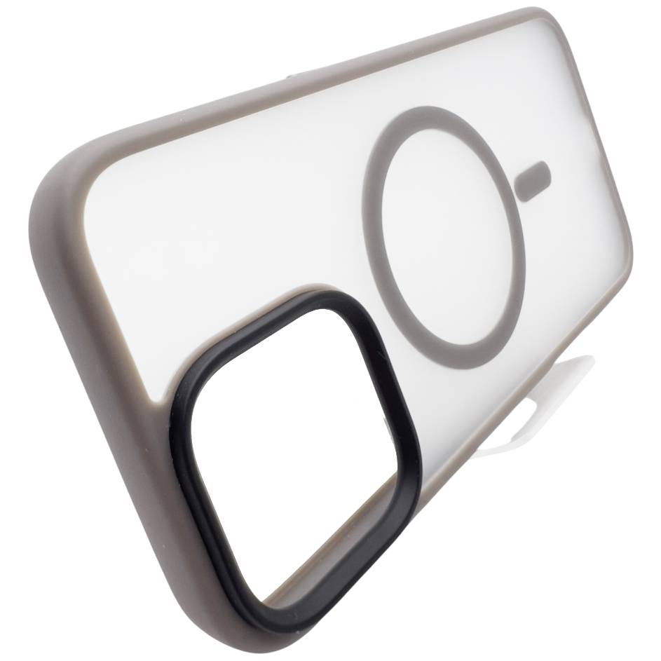 Чехол BECOVER Metal Buttons Case MagSafe для Apple iPhone 16 Pro Max Gray (712101) Тип чехол-накладка