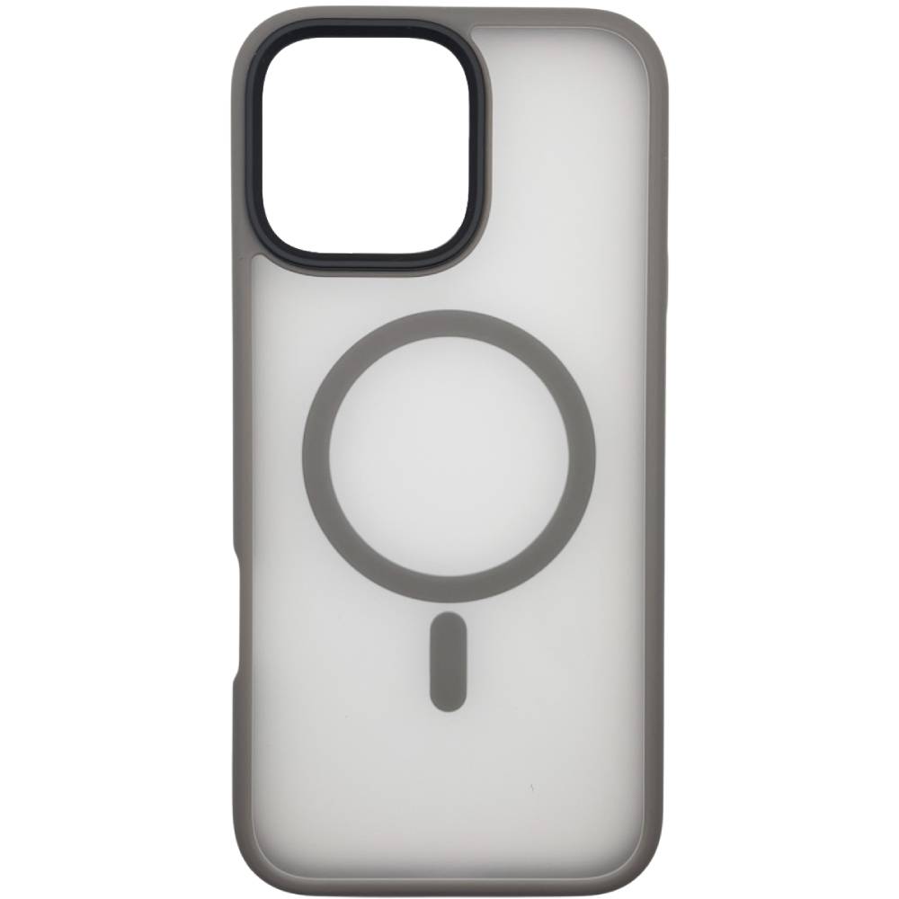 Чехол BECOVER Metal Buttons Case MagSafe для Apple iPhone 16 Pro Max Gray (712101) Чехол BECOVER Metal Buttons Case MagSafe для Apple iPhone 16 Pro Max Gray (712101)