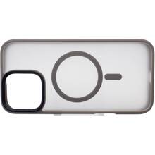 Чехол BECOVER Metal Buttons Case MagSafe для Apple iPhone 16 Pro Max Gray (712101)