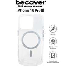 Чехол BECOVER Space Case (MagSafe) для Apple iPhone 16 Pro Transparancy (712104)