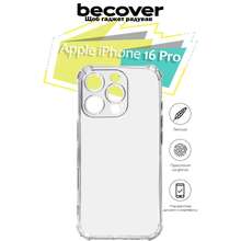 Чохол BECOVER Anti-Shock для Apple iPhone 16 Pro Clear (712112)