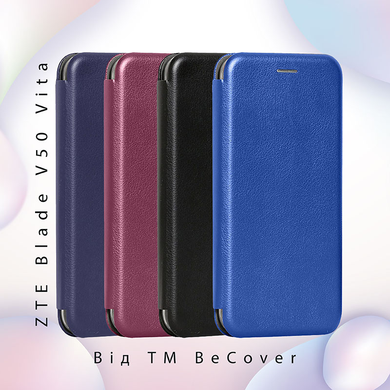 Чехол BECOVER Exclusive для ZTE Blade V50 Vita Deep Blue (712194) Материал искусственная кожа