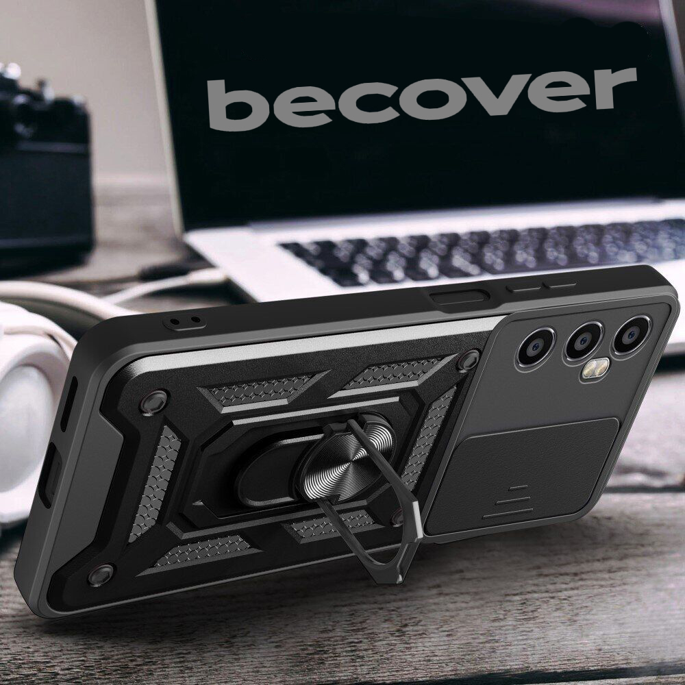 Чехол BECOVER Military для Realme C65 Black (712180) Материал металл