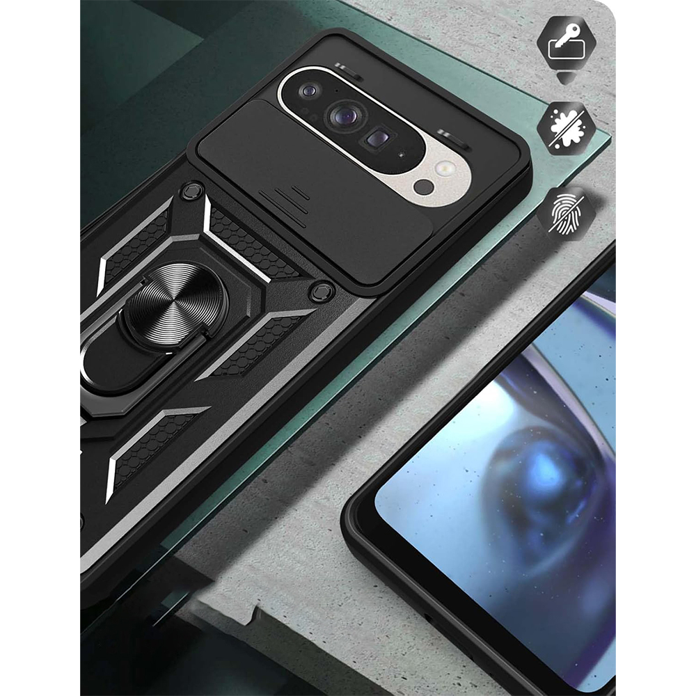 Чехол BECOVER Military для Google Pixel 9 Pro Black (712186) Материал металл