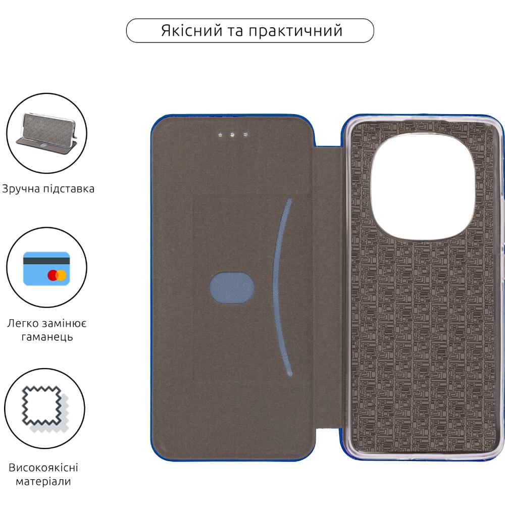 Чохол ARMORSTANDART G-Case для Xiaomi Redmi Note 14 Pro 4G Blue (ARM79787) Тип чохол-книжка