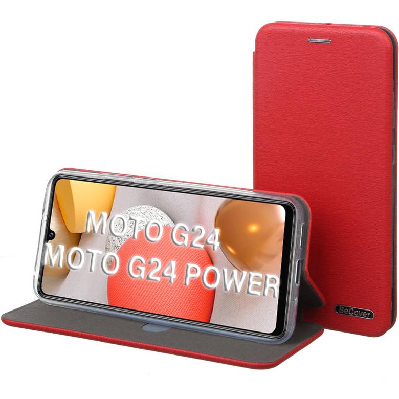 Чохол BECOVER Exclusive для Motorola Moto G24/G24 Power Burgundy Red (710727) Тип чохол-книжка