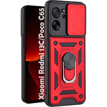 Чохол BECOVER Military для Xiaomi Redmi 13C/Poco C65 Red (710564)