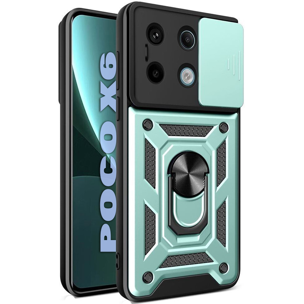 Чехол BECOVER Military для Poco X6 Dark Green (711008) Материал металл