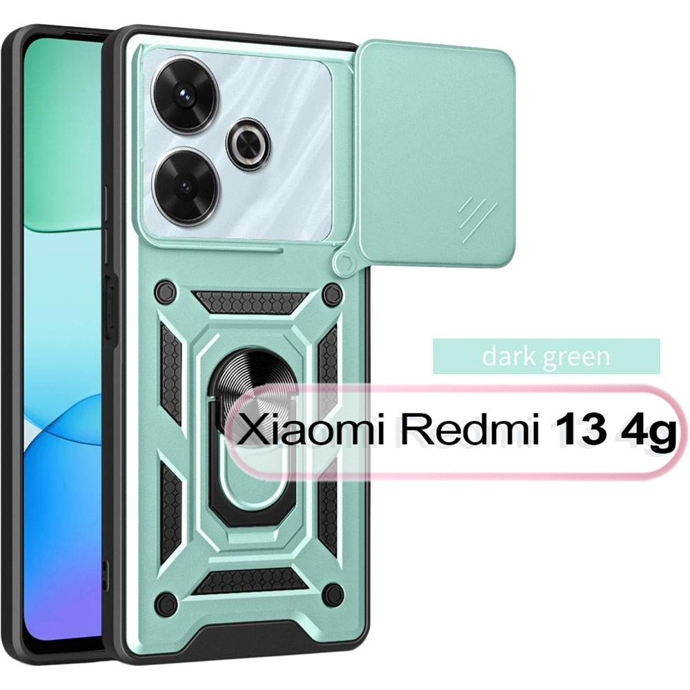 Чехол BECOVER Military для Xiaomi Redmi 13 Dark Green (711553) Материал силикон