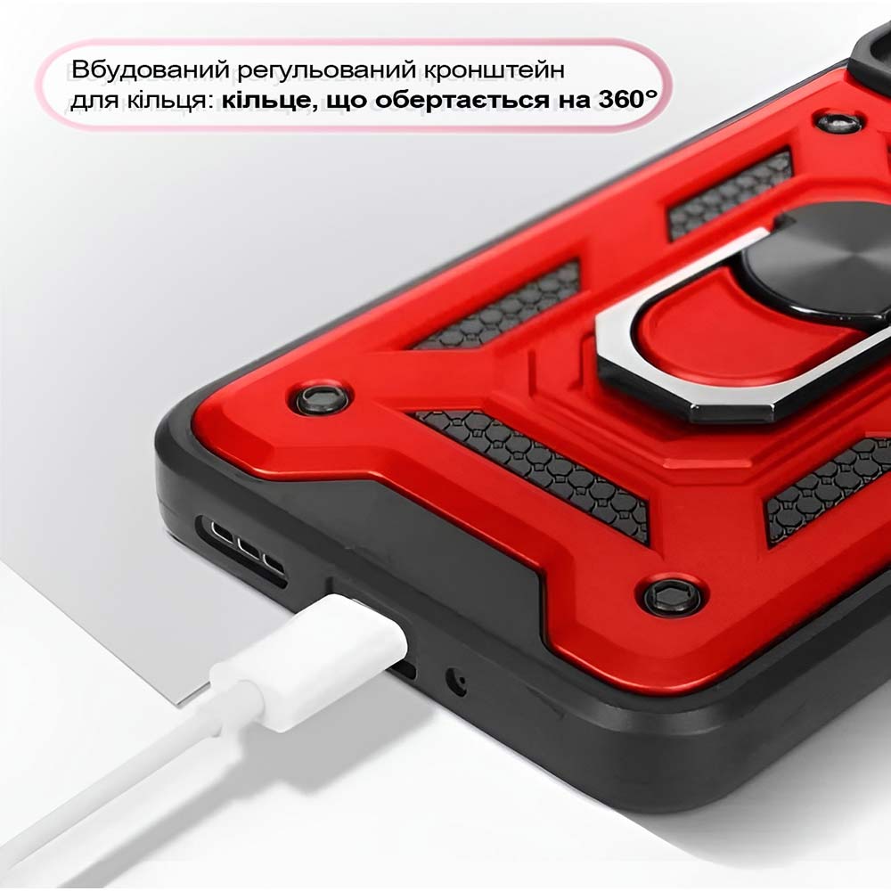 Чохол BECOVER Military для Xiaomi Redmi 13 Red (711554) Матеріал силікон