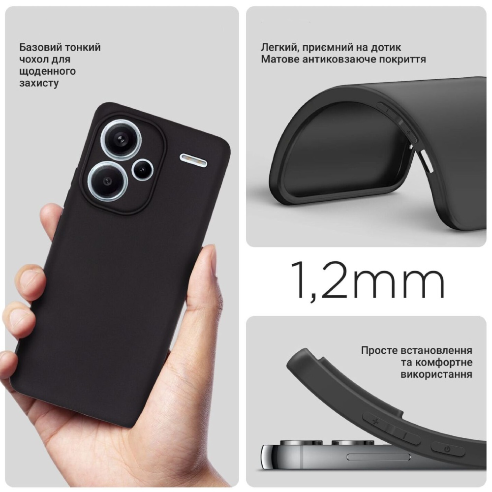 Чохол BECOVER Xiaomi Redmi Note 13 Pro Plus 5G Black (710917) Колір чорний
