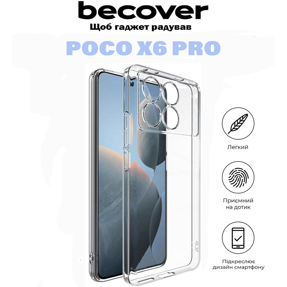 Внешний вид Чехол BECOVER для Poco X6 Pro Transparancy (710895)