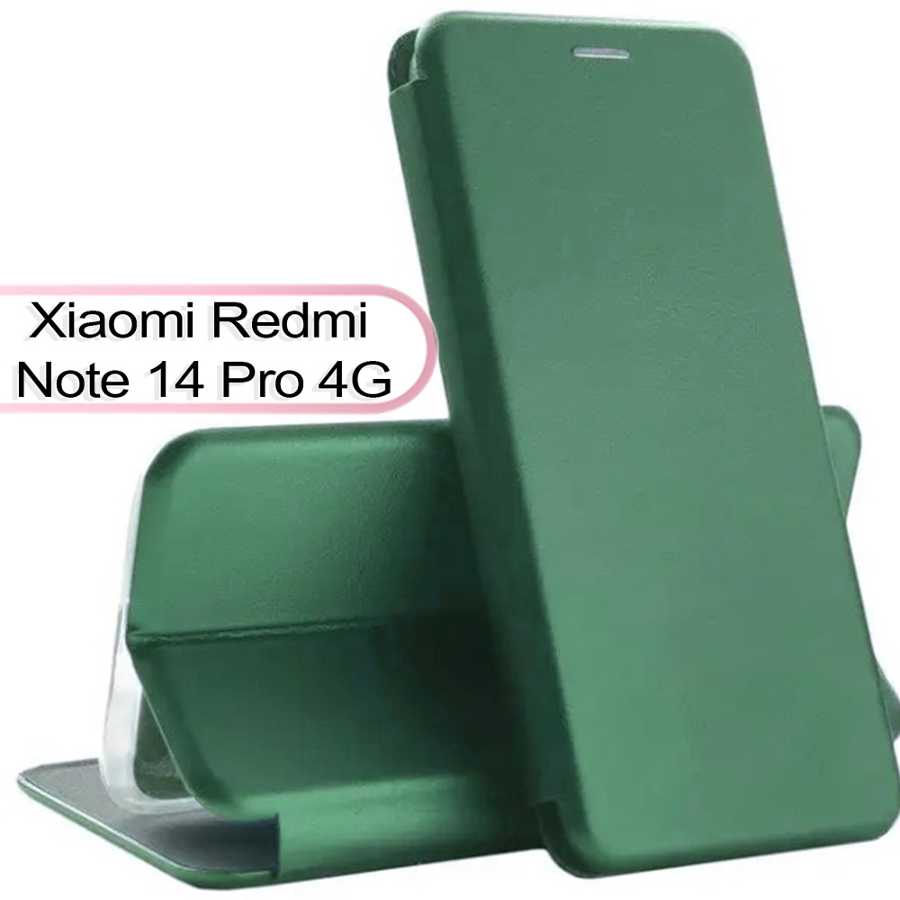 Чехол BECOVER Exclusive для Xiaomi Redmi Note 14 Pro 4G Dark Green (713524) Материал искусственная кожа