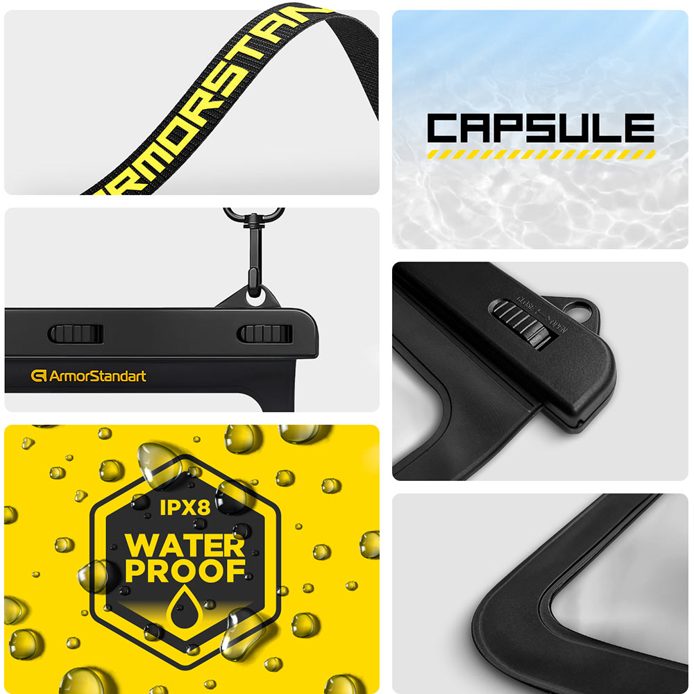 Чехол ARMORSTANDART Capsule Tab Black (ARM84420) Особенности водонепроницаемый