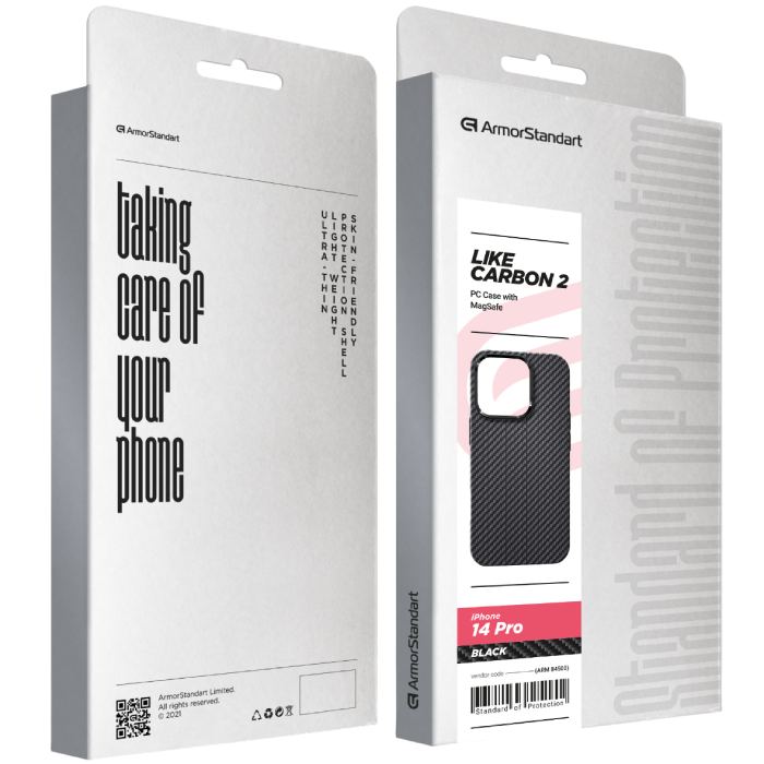 Чехол ARMORSTANDART LikeCarbon2 MagCase для Apple iPhone 14 Pro Black (ARM84500) Совместимость по модели Apple iPhone 14 Pro