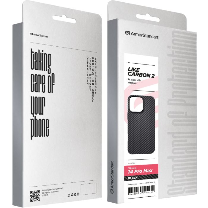 Чохол ARMORSTANDART LikeCarbon2 MagCase для Apple iPhone 14 Pro Max Black (ARM84501) Сумісність за моделлю Apple iPhone 14 Pro Max