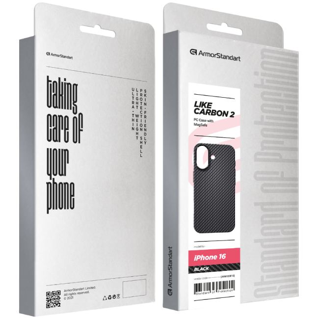 Чехол ARMORSTANDART LikeCarbon2 MagCase для Apple iPhone 16 Black (ARM83810) Совместимость по модели Apple iPhone 16