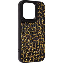 Чехол ARMORSTANDART Harder Crocosaur для Apple iPhone 14 Pro Black (ARM76719)