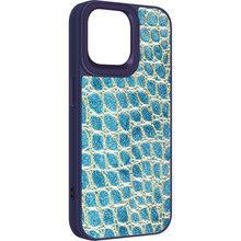 Чехол ARMORSTANDART Harder Crocosaur для Apple iPhone 14 Pro Max Blue (ARM76730)