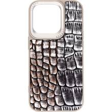Чехол ARMORSTANDART Harder Glamorous Croco для Apple iPhone 14 Pro Grey Gold (ARM76770)