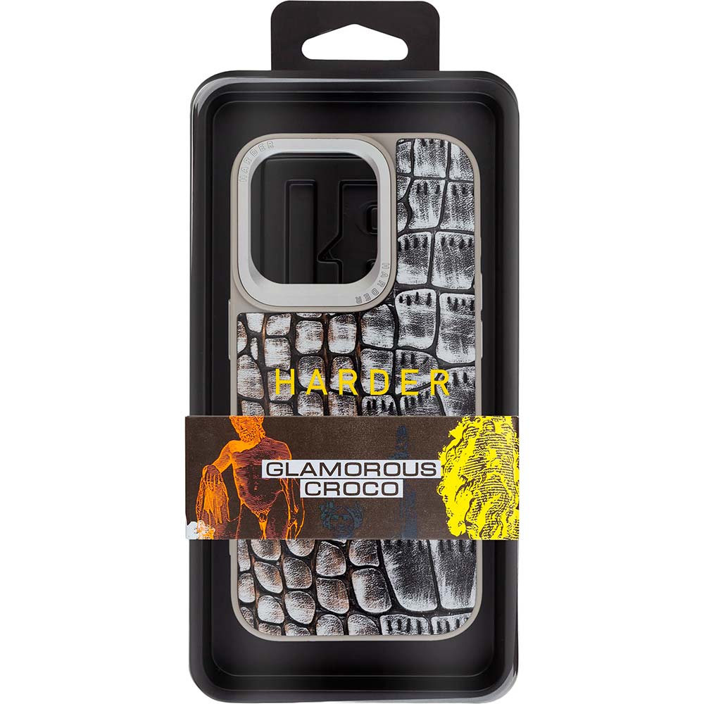 Чехол ARMORSTANDART Harder Glamorous Croco для Apple iPhone 14 Pro Grey Gold (ARM76770) Тип чехол-накладка
