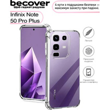 Чехол BECOVER Anti-Shock для Infinix Note 50 Pro Plus Clear (713497)