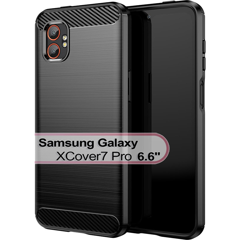 Чохол BECOVER Carbon Series Samsung Galaxy XCover7 Pro SM-G766B Black (713559) Матеріал поліуретан