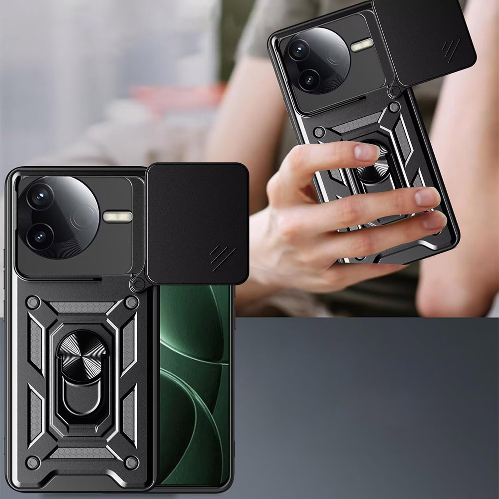 Чехол BECOVER Military для Poco F7 Pro Black (713536) Материал металл